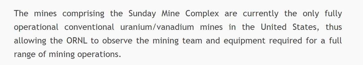 So the #US wants to get away from the dependence on  #Russian #uranium. Do you know how many fully operational conventional uranium mines there are in the #US at the moment? 
There is only 1 mine complex, and it is not any of the big companies: 
This is from the link below: