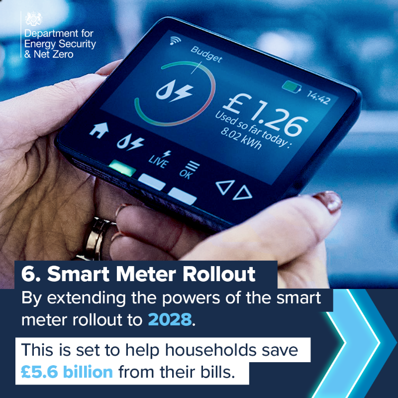 energygovuk's tweet photo. Today the Energy Act becomes law - the biggest piece of energy legislation in a generation. 

It lays the foundations for an energy system fit for the future. 

But what will it do and how will it help you? 👀👇