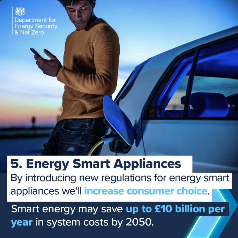 energygovuk's tweet photo. Today the Energy Act becomes law - the biggest piece of energy legislation in a generation. 

It lays the foundations for an energy system fit for the future. 

But what will it do and how will it help you? 👀👇