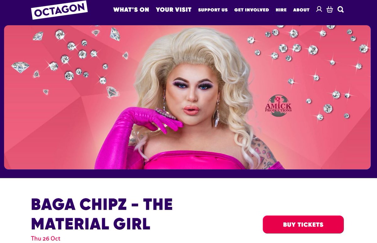 📷📷📷📷📷📷TONIGHT BAGA CHIPZ - DRAG QUEEN 📷's is Octagon Theatre Bolton - THE MATERIAL GIRL- TICKET LINK BELOW As featured on Rupauls Drag Race UK Fans RuPaul's Drag Race UK octagonbolton.co.uk/.../baga-chipz… 📷📷📷📷📷📷
