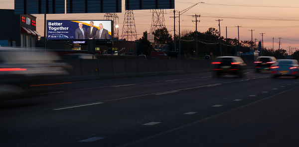 Wilkins_OOH's tweet image. Malvern Bank has officially become First Bank of NJ. To help spread the big news they took out billboards in Philly with real employees! 

#ooh #banking #lightstream