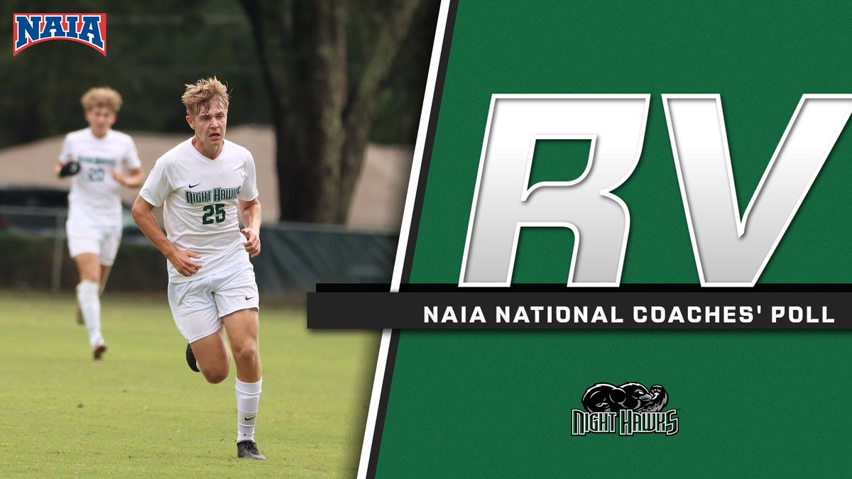 We're holding on strong in this week's @NAIA National Coaches Poll! Our Night Hawks are checking back in as Receiving Votes (RV)!