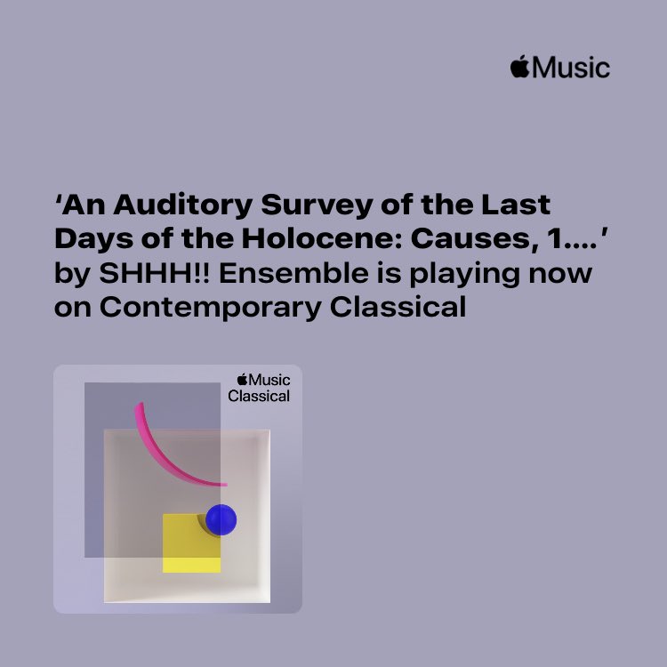 🙂🎯 Seriously DOPE to see our Holocene album spinning alongside some HEAVY artists on <a href="/AppleMusic/">Apple Music</a>’s “Contemporary Classical” playlist. 😎🤗

👉 Listen today (or any day!) via this link: artists.apple.com/i/ADJNhrxHQZdM…