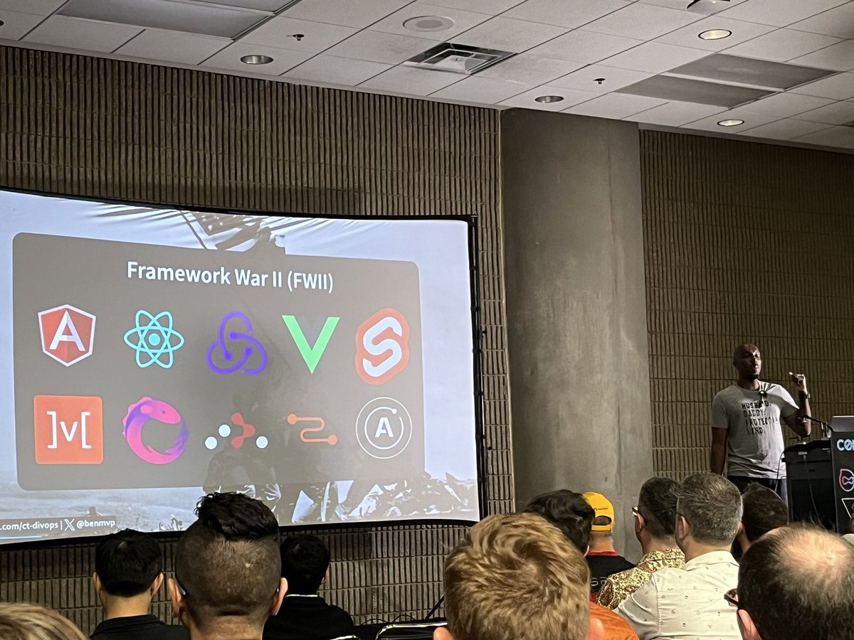 Okay <a href="/benmvp/">Ben Ilegbodu 🏀👨🏾‍💻</a> with the Day 2 Keynote <a href="/connect_js/">CONNECT.TECH</a> 🎉