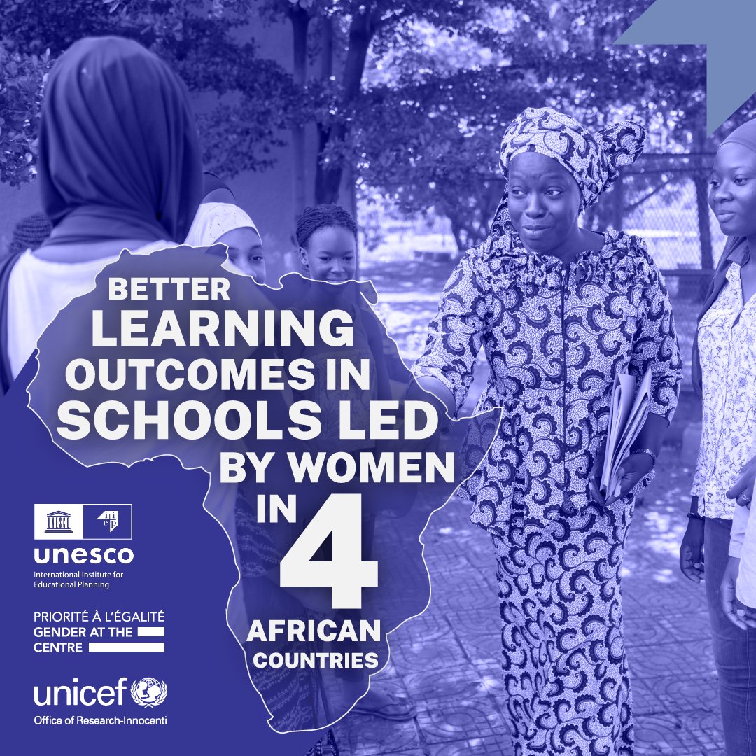 🆕‼️Schools in 🇲🇬🇸🇳🇧🇯🇹🇬 led by women are achieving better learning outcomes! What are some of the characteristics of women in learning leadership roles? Discover more from the Women in Learning Leadership (WiLL) study by IIEP's #GCI & @UNICEFInnocenti: bit.ly/3Mdi4Vp