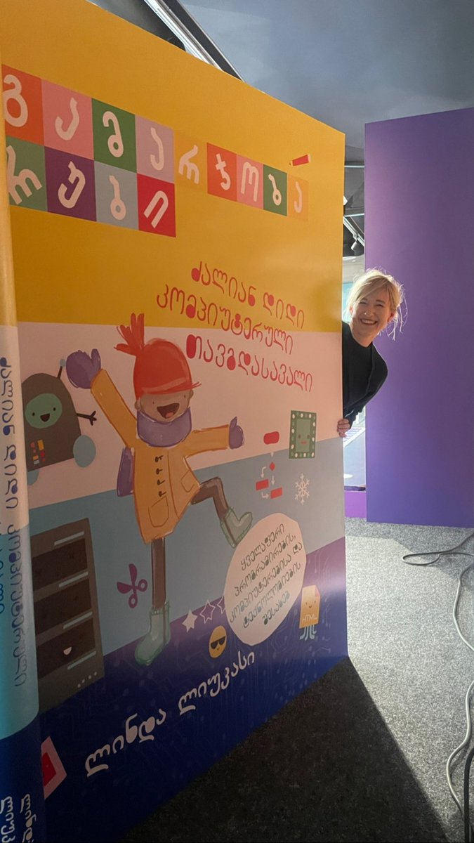 hellorubyworld's tweet photo. The new four-book bindup of Hello Ruby is out in Georgia and I love the surprise that waited me (and the educators) at the venue. https://t.co/ao0qSxxvOH