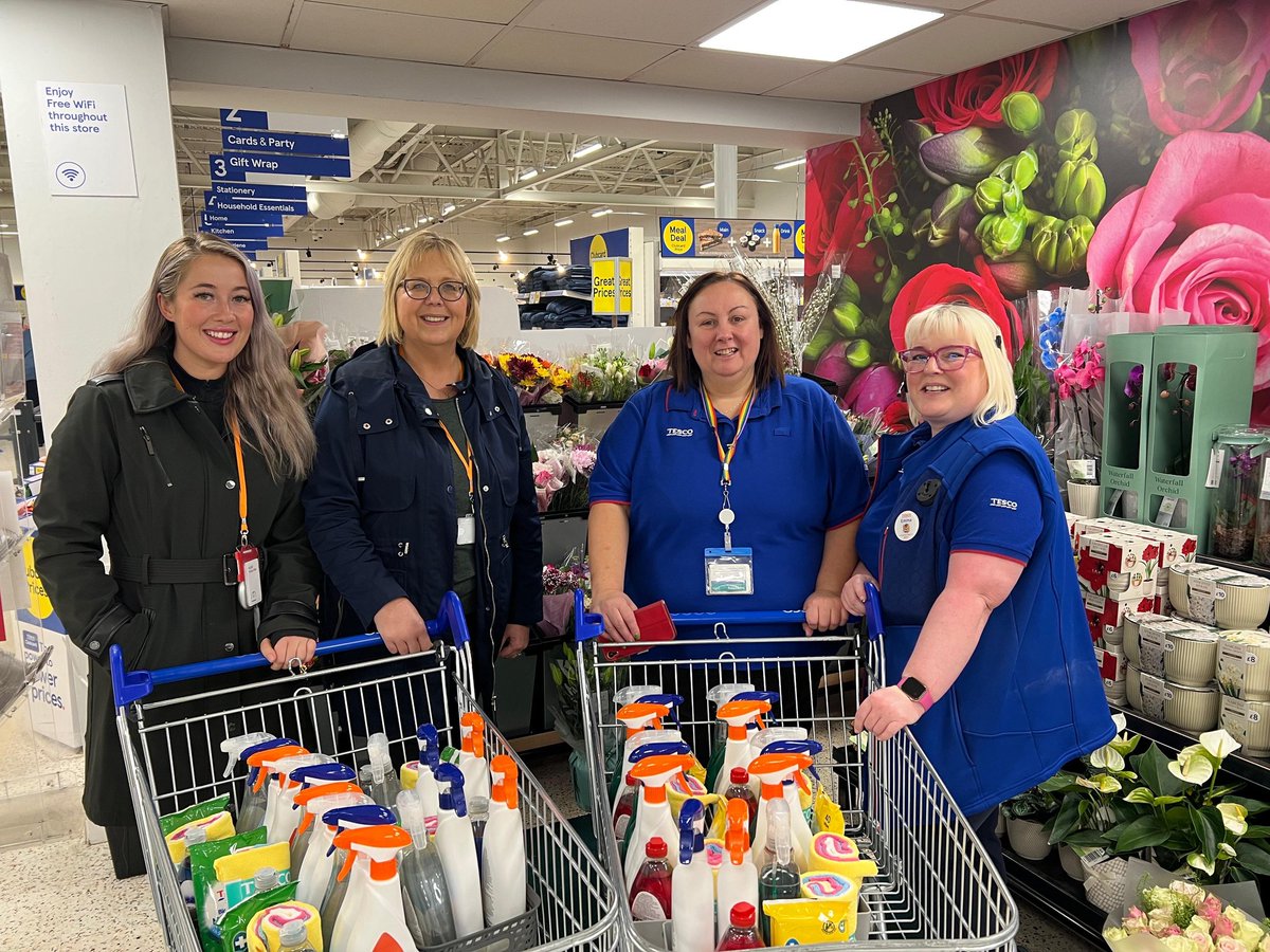 Thank you to the staff, customers and Community Champions at Rawtenstall and Haslingden Tesco for the kind donation of cleaning products for our Teenage Family Project. Our young Mums are struggling with the cost of living so these cleaning packs will be really appreciated.