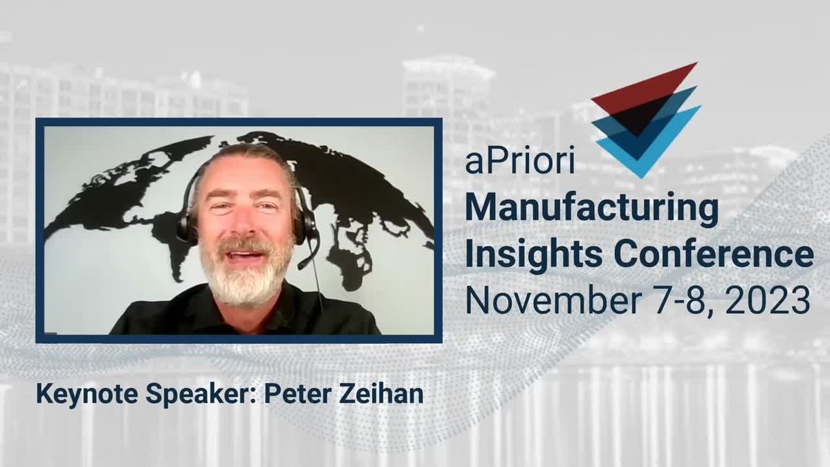 aPriori_Inc's tweet image. Join Peter Zeihan at aPriori's 2023 #Manufacturing Insights Conference! Register today. apriori.com/manufacturing-…

#PeterZeihan #aPriori #MIC23 #digitaltwin
