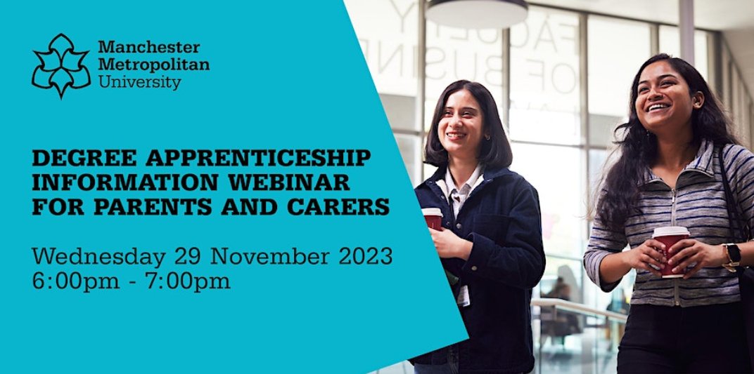 Calling all parents and carers 📣 Join our virtual Degree Apprenticeships Information Session for Parents and Carers to learn more about how degree apprenticeships could be the right path for your children's future. 📅 29 Nov 23 🔗 Book now: ow.ly/17qe50Q12fv