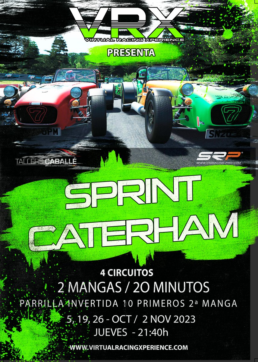 Hoy se corre en Okayama en la Sprint Caterham VRX !!
Retransmitico por: twitch.tv/virtualracingx…
No te lo pierdas 21:40h