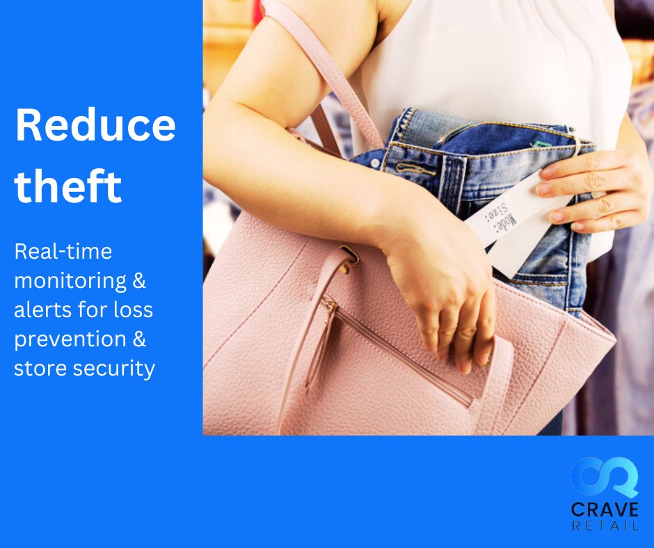 Today is Fight #Retail #Crime Day. 

Crave's smart #fittingroom #tech can ⬇️ #theft. When suspicious activity is detected in the fitting rooms, our tech provides real-time monitoring & alerts. 

#Apparel retailers enhance: 

⭐ #Lossprevention 
⭐ #Store #security 

#CX @NRFnews