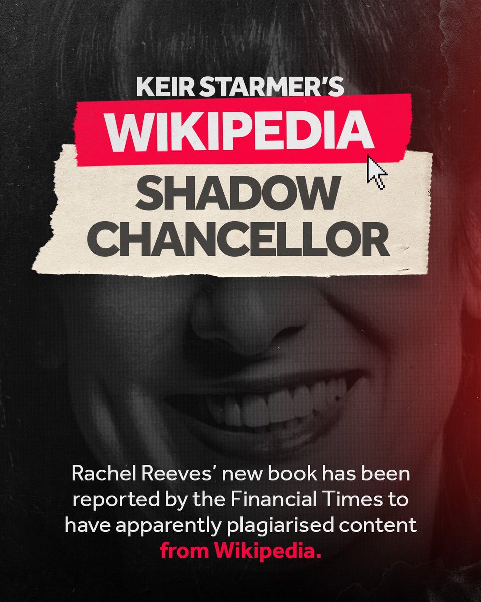 Keir Starmer’s Wikipedia Shadow Chancellor trying to pull the wool over everyone’s eyes 🤦🏻‍♂️ 🥀  

Her excuse? When she clicked “Ctrl C”and then “Ctrl V” it was an “inadvertent mistake” 🥀