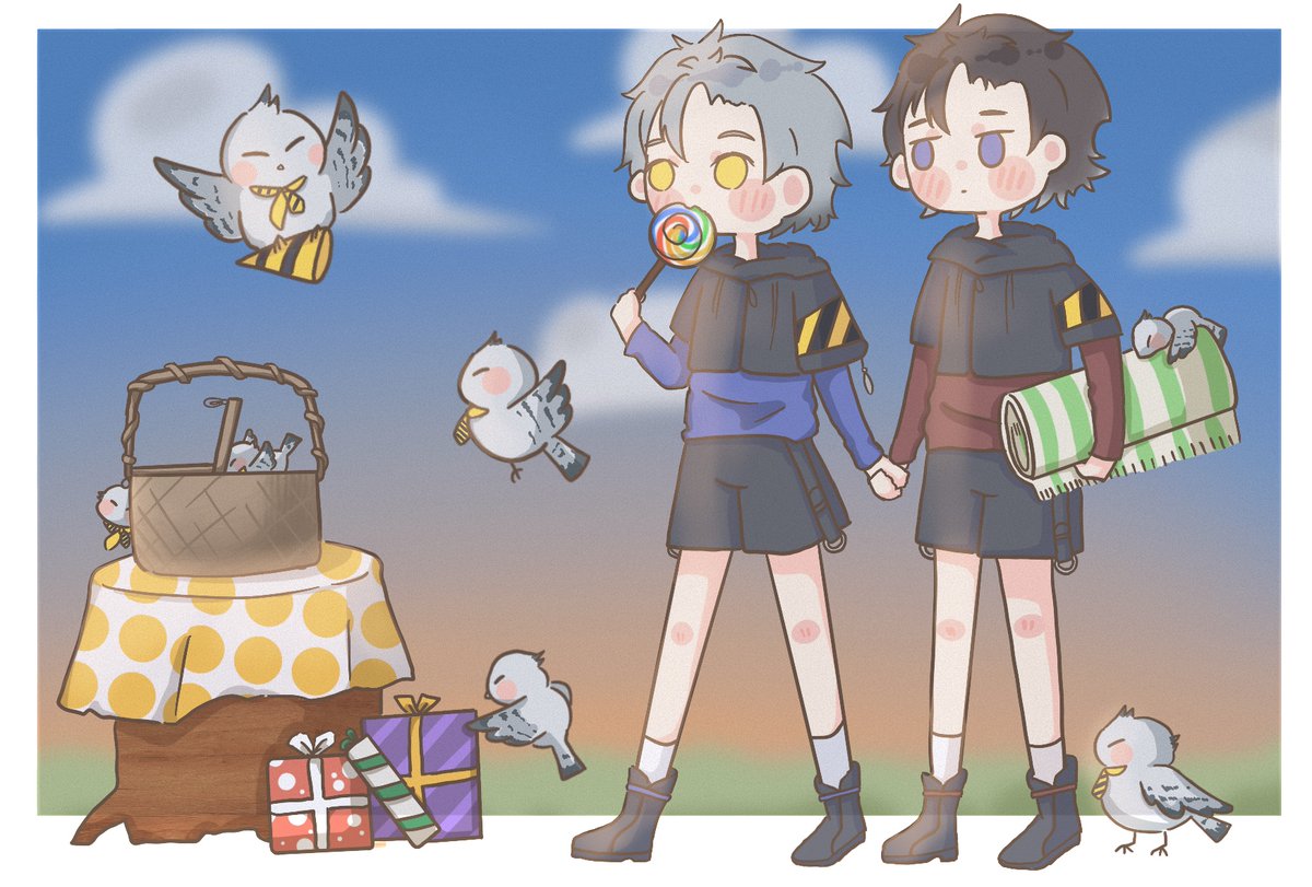 雖然過很久了 
但還是偷偷發個之前畫的生日卡片 
#LikArt