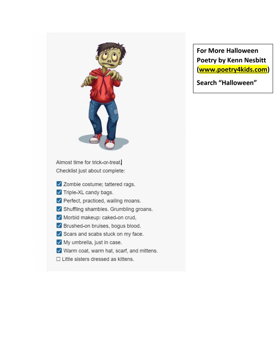 TimRasinski1's tweet image. For Fluency Friday!
As a follow-up to Wednesday’s Word Ladder (Jack-O’-Lantern), here's a Halloween poem by the great Kenn Nesbitt (@poetry4kids) for students to rehearse (repeat reading) &amp;amp; perform with expression (prosody).
@ILAToday @ascd @DyslexiaIDA @reading_league @IMSEOG