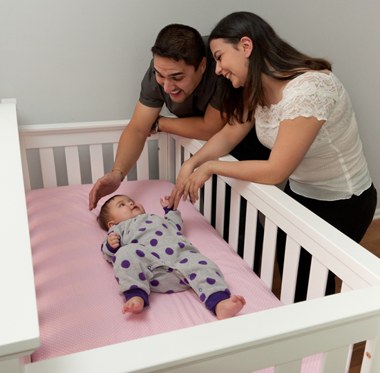October is Infant Safe Sleep Month. According to the CDC there are 3,400 sleep-related infant deaths each year in the U.S. 

Here is a good way to remember the A-B-Cs of infant safe sleep:

A – Alone
B – on their Backs
C – in a Crib

#safesleep