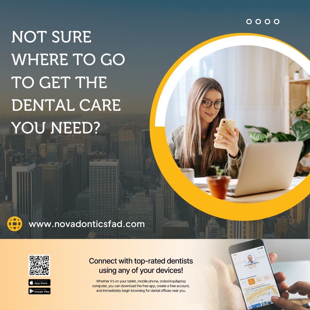 Novadontics Find-A-Dentist (FAD) makes it easier than ever to find a great dentist near you, book and manage appointments, and communicate with the dental office. Download it for free or visit the website today!

Learn more: buff.ly/3BWexVQ
#Novadontics #FindADentist