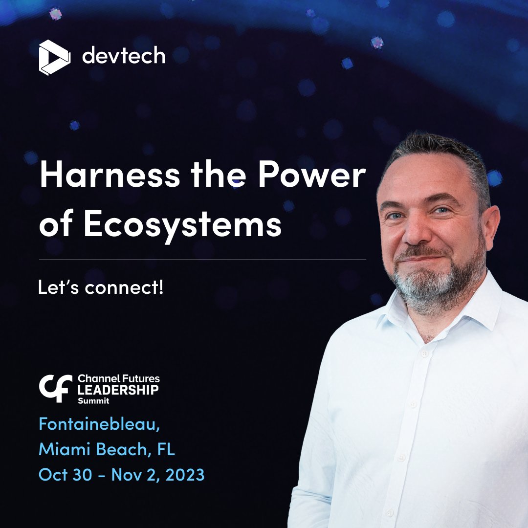 devtechgroup's tweet image. Are you making your way to Miami for the Channel Futures Leadership Summit? Be sure to connect with Sasa Cegar from our team.
Learn how Devtech's tailored Ecosystem Enablement solution can supercharge your growth.🚀
#channelfutures #ecosystems #ChannelLeadershipSummit