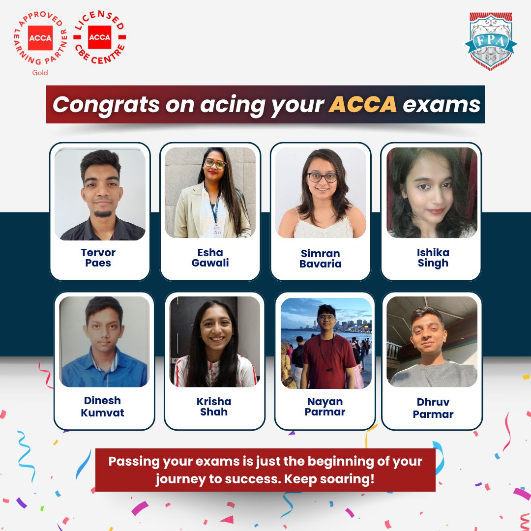 fpaedutech's tweet photo. @KirtanShahCFP @ACCAOfficial @zaheersayed83 @ACCAIndia 2/2
There's more to the list. Congratulations on your outstanding accomplishments β you guys have truly made it happen!
#ACCAResults #ACCAGlobal #ACCAMember #ACCAQualified #ACCA https://t.co/De0IMh5BJC