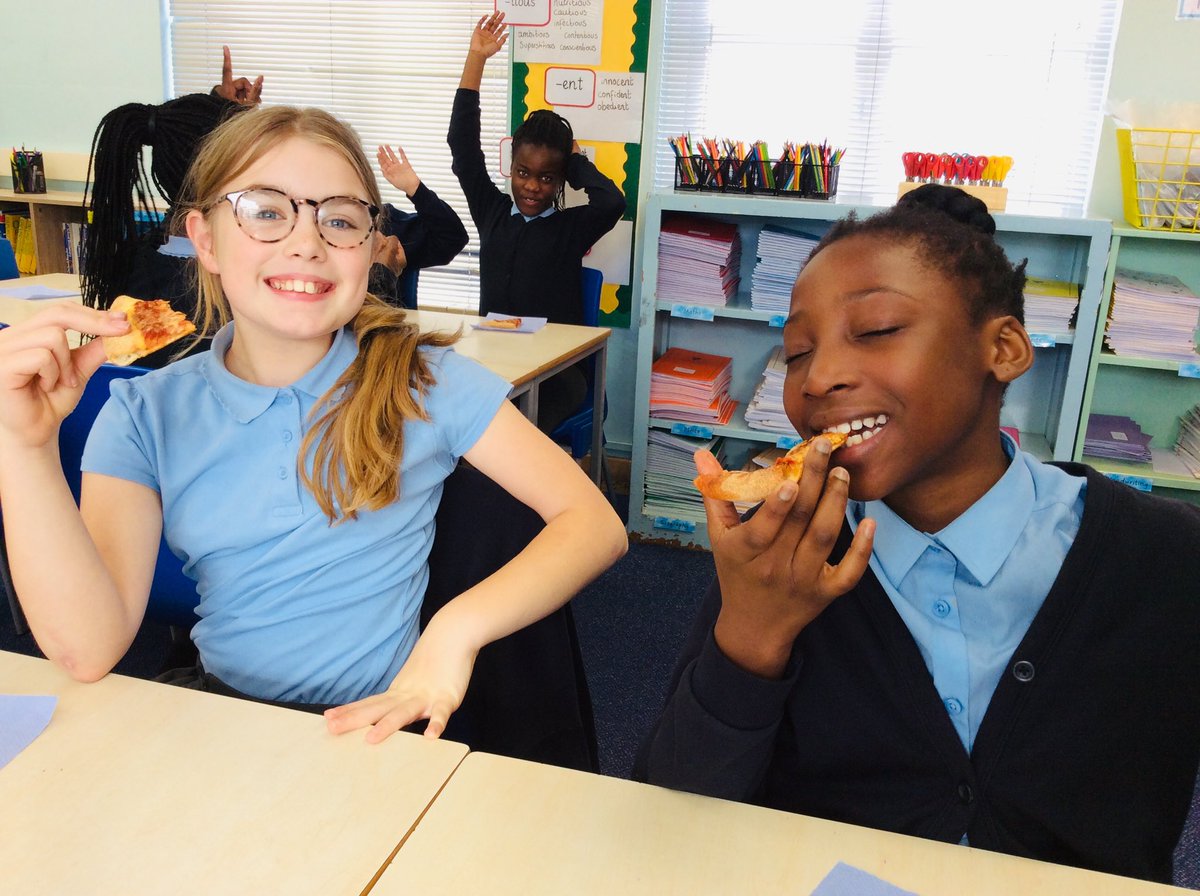 Class 6 really enjoyed their pizza reward today! 🍕