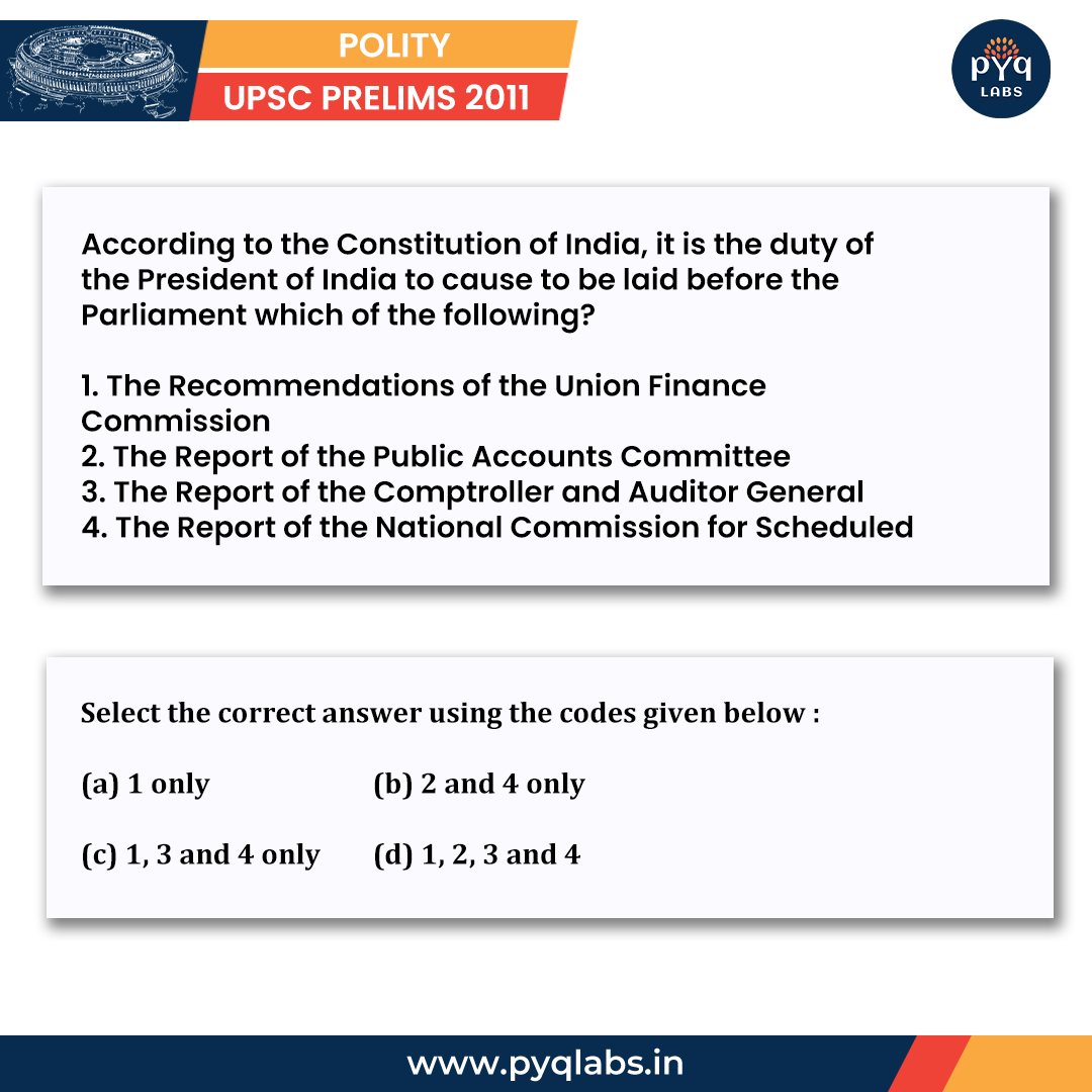 pyqlabs's tweet photo. Comment your answer 👇

Correct answer will be pinned.

#pyqlabs #iasdream #upscquestions #previousyearquestionpapers #UPSC #currentaffairs #QuizOfTheDay #answer #iqtest #iq999 #upscmotivation #UPSCPrelims2024 #IAS #polity #Constitution  #india https://t.co/hKJpee7mXu