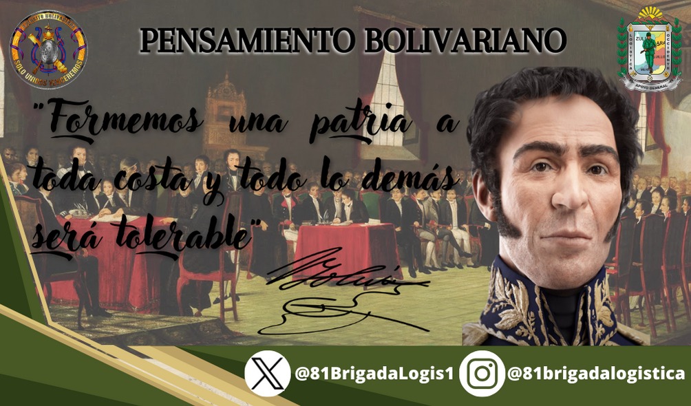 81BrigadaLogis2's tweet photo. 26Oct | 💭 Pensamiento Bolivariano de nuestro Libertador y Padre de la Patria Grande Simón Bolívar #Venezuela
#Pensamiento
#BrigadaLogistica https://t.co/h8BnFrE0jx