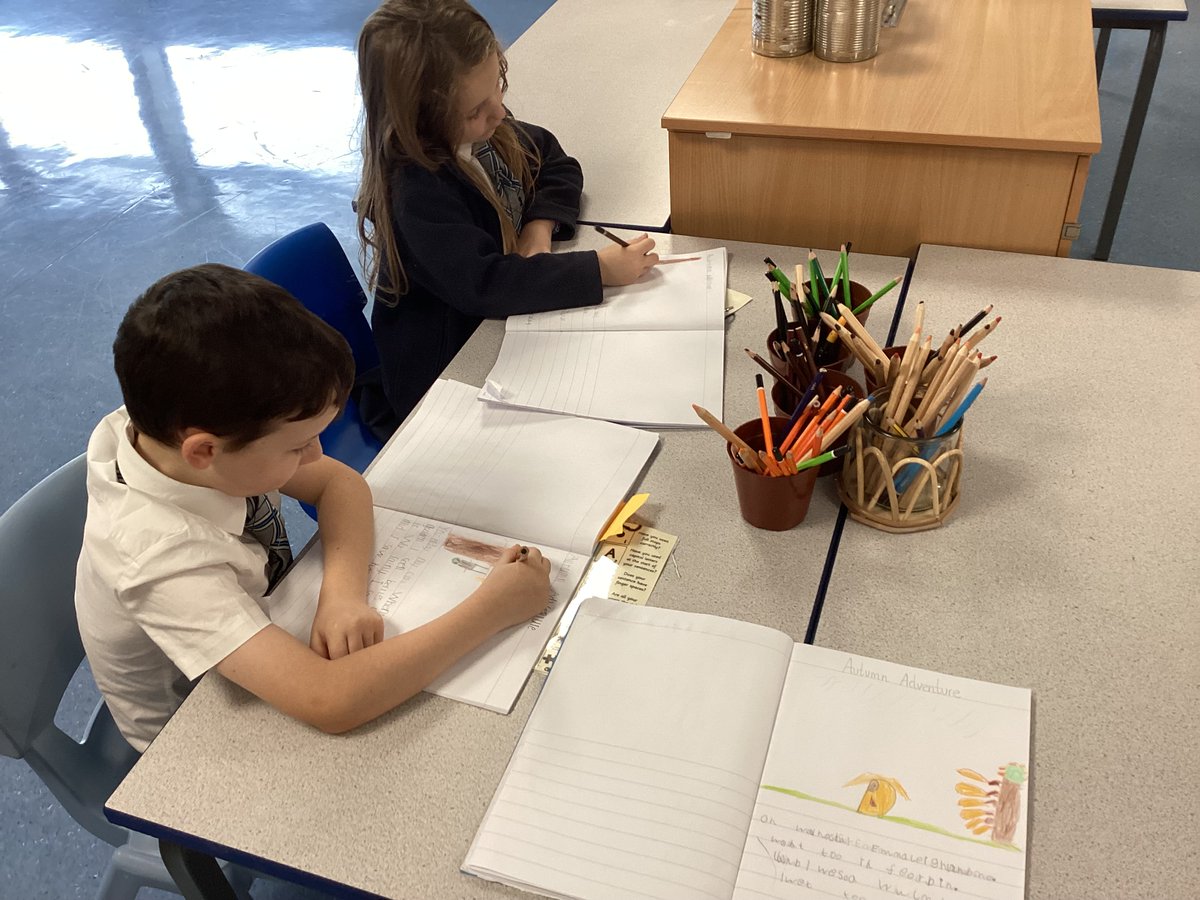 Today we wrote a story about an Autumn adventure🍂🍁🍃 <a href="/HolytownPS/">Holytown PS & NC</a> <a href="/MrsLAlcorn/">Mrs Alcorn</a>