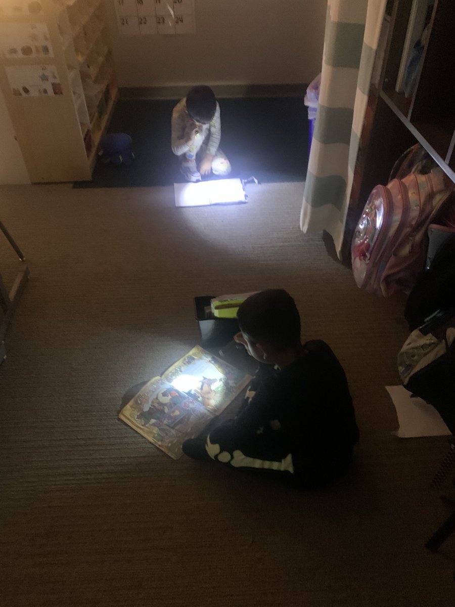 Independent reading with flashlights today! #ReevesAchieves #AdventureAwaits #ProsperProud