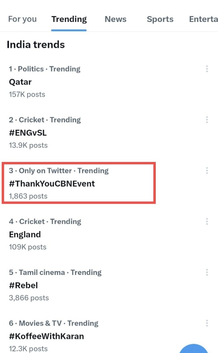 #ThankYouCBNEvent trending 📈 🔥