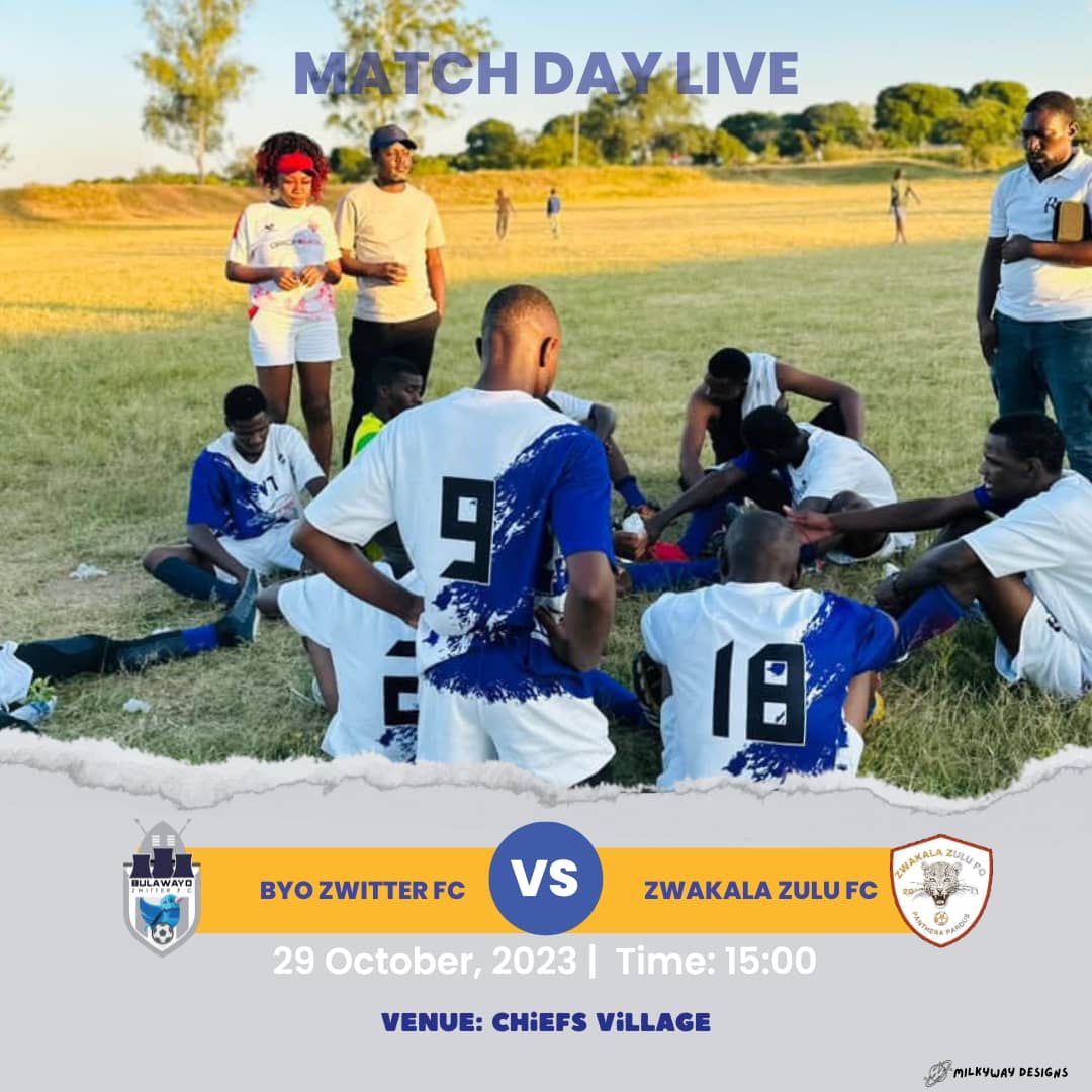 Ziyawa once more this Sunday at Bulawayo Chiefs Village as we take on Zwakala Zulu FC. Kickoff: 1500hrs Come witn your friends and witness the best in social football.