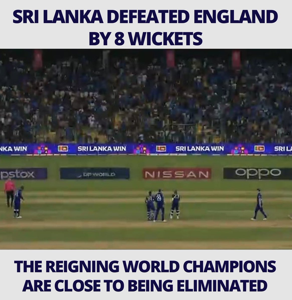 Sri Lanka convincingly defeated England.

#CricketWorldCup2023 #SLvENG #ICCCricketWorldCup23