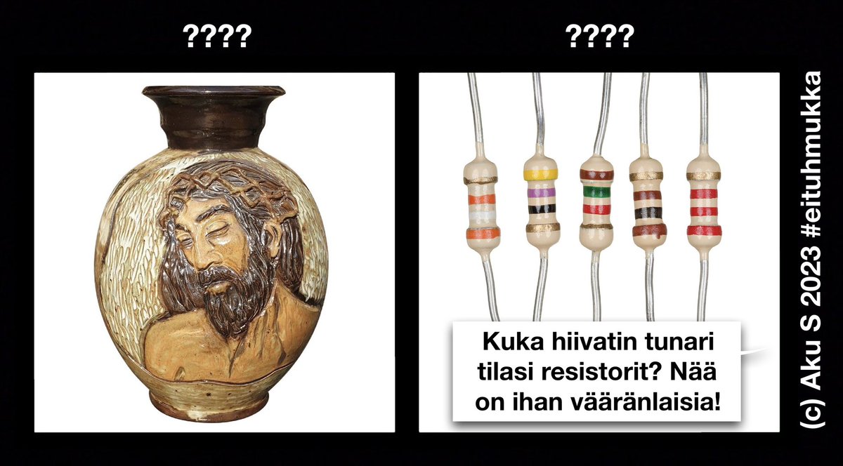 Mikähän #eituhmukka sananmuunnos tämänkertaisen kuvaparimme taakse kätkeytyykään?

Vastauksen voi luntata ALT-tekstin lopusta.