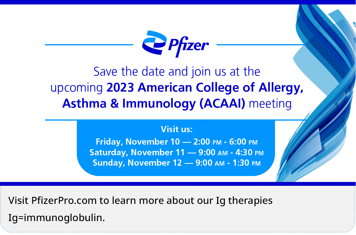 We're counting down the days until the 2023 American College of Allergy, Asthma &amp; Immunology (ACAAI) meeting! Join us to show your support for the Ig community.
