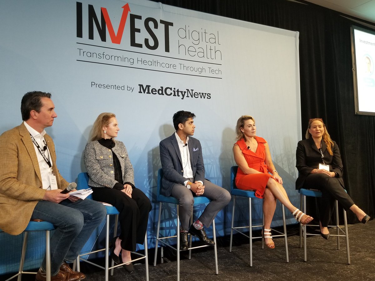 .@medcitynews INVEST Digital Health at Pegasus Park in Dallas kicks off with investment trends panel moderated by @HubertZajicek of Health Wildcatters. #mcINVEST