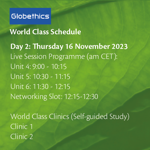 Globethics's tweet photo. 🗓Mark your calendar and book your #ProfessionalDevelopment days before the end of the year!

👇Check out the schedule for the brand new World Class on #SustainabilityEthics, running from 15-17 Nov

Learn more🔗https://t.co/29NOIF98TO

#OnlineCourse #SDGs #LearningForChange https://t.co/eQyO99iV8Y