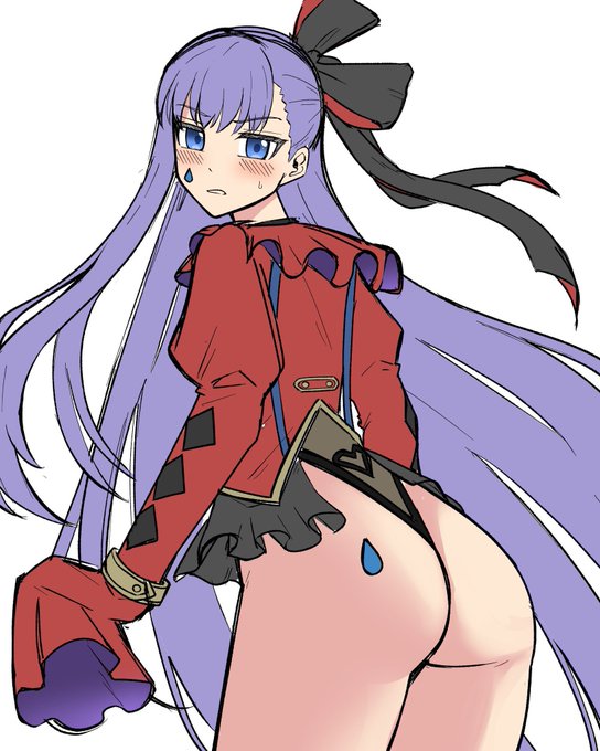 >あろきゃん先生、メルトの胸は絶対盛らないけどお尻は盛るのすきメルト描くときに参考にしてる公式のフィギュアがこれなので隠れデカ尻キャラの印象がまぁまぁ強いんだ 