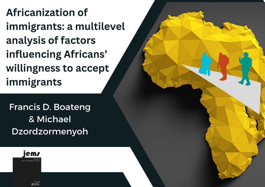 scmrjems's tweet image. How do Africans feel about living with immigrants in their neighbourhoods? @Fdboateng &amp;amp; @dzordz_mk study reveals the role of gender, religion, nationalism, security, and region. #immigration #Africa #multilevelanalysis

tandfonline.com/doi/full/10.10…