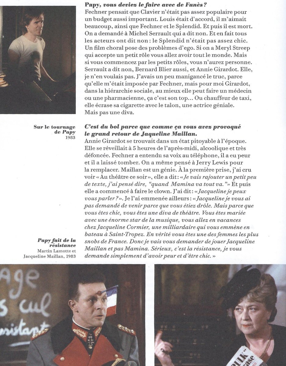 Les souvenirs pas piqués des hannetons de Jean-Marie-Poiré sur "Papy Fait De La Résistance" dans le Schnock #5.
#papyfaitdelaresistance #jeanmariepoire #louisdefunes #christianclavier #anniegirardot #jacquelinemaillan #splendid #schnock