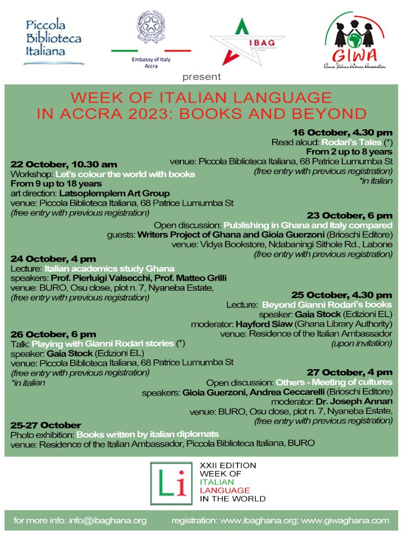 ibaghana2015's tweet photo. Today don’t miss

@ItalyinGhana https://t.co/ht862owl34