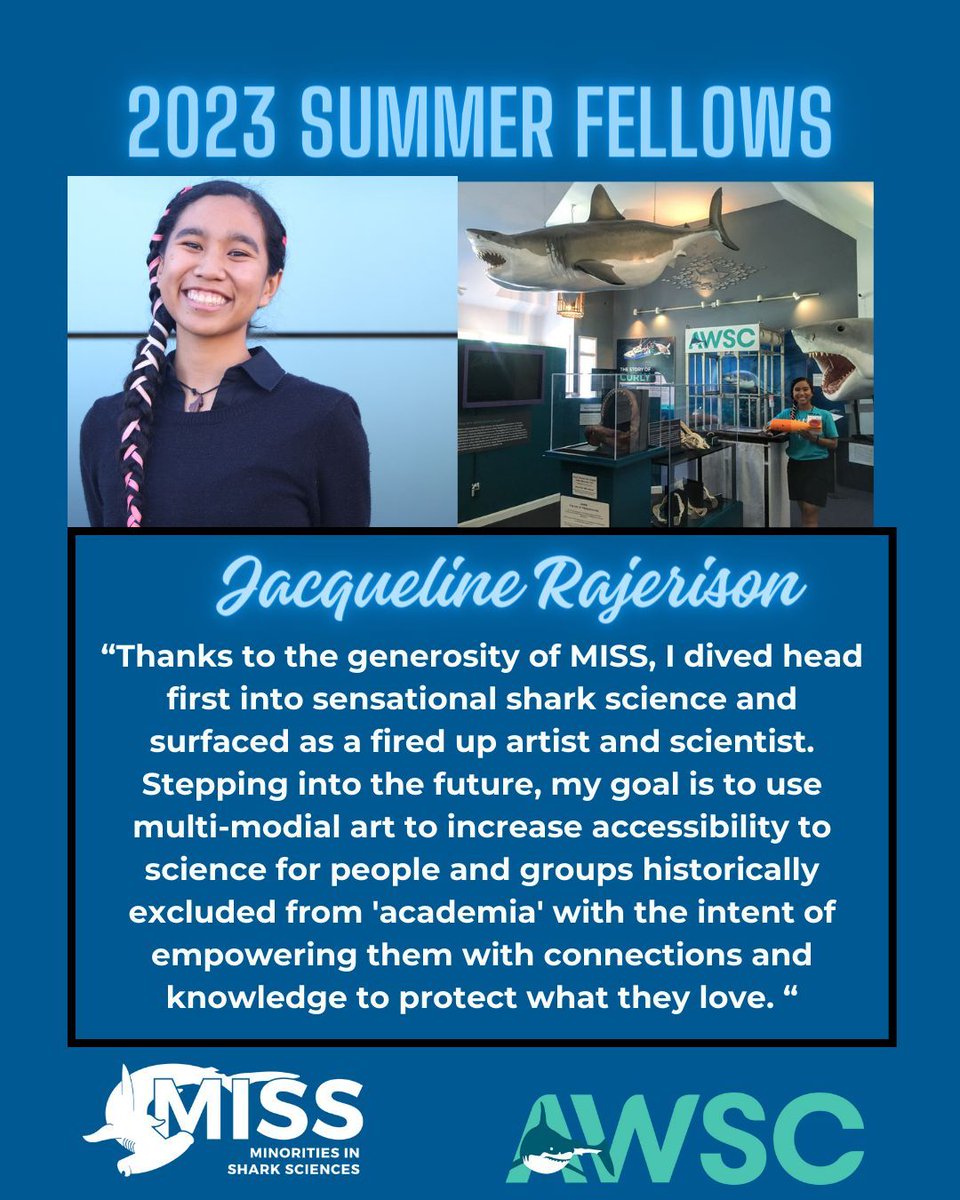 👆🏾🦈 Check out what Jaqueline was up to during her summer fellowship with @A_Whiteshark!

Read her (&amp; other past fellows') full fellowship reflection on our website buff.ly/3i3ZDTf
