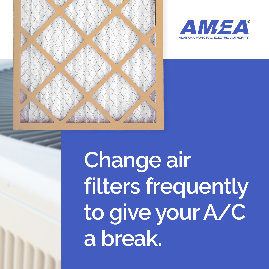 Dirty air filters make your air conditioning and heating work that much harder. Make sure to change your air filters frequently and not only save wear and tear on your unit but save on your energy bills as well.

#AMEA #CleanAirFilters #AirConditioning