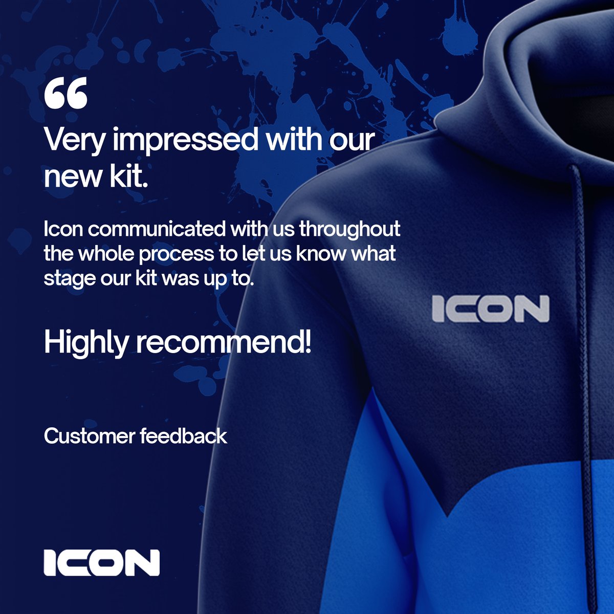 Your satisfaction is always the number one priority for us👍🌟 Thank you for leaving your thoughts on your experiences with our services! #iconsports #iconsportsuk #teamwear #strengthinunity