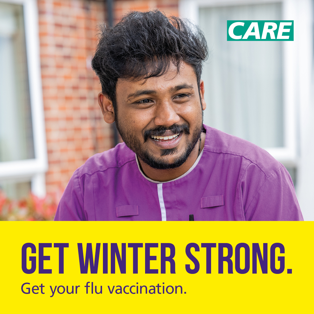 **Are you a health or care worker in Rochdale?** 
This autumn/winter, it is essential that you protect yourself and others against both flu and COVID-19. Ask in your workplace for more information.
Get vaccinated, get Winter strong! #Care #NHS #NursingHome