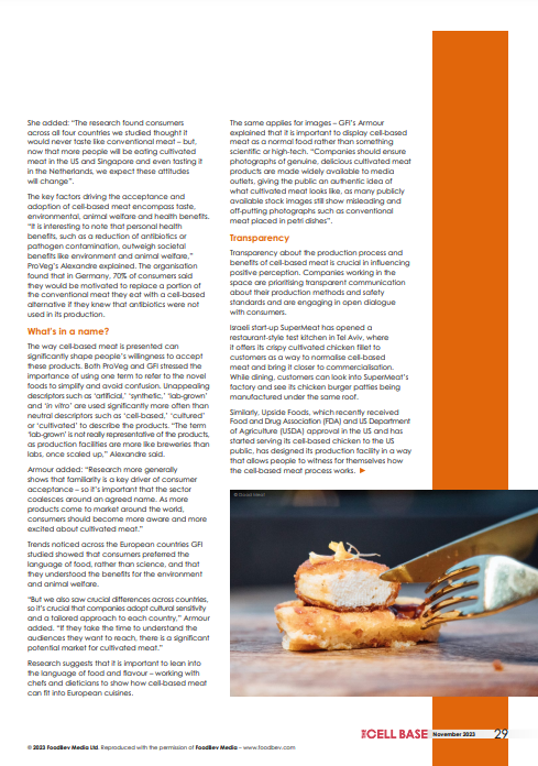 Congratulations to <a href="/foodbev/">FoodBev Media</a> on the launch of <a href="/TheCellBase/">The Cell Base</a> magazine! 🎉 An enormous thanks for quoting our Corporate Engagement Manager, Mathilde Alexandre, in an insightful article on selling #CultivatedMeat! 💚 Download the first issue for free here: ow.ly/fKja50Q0ZIg
