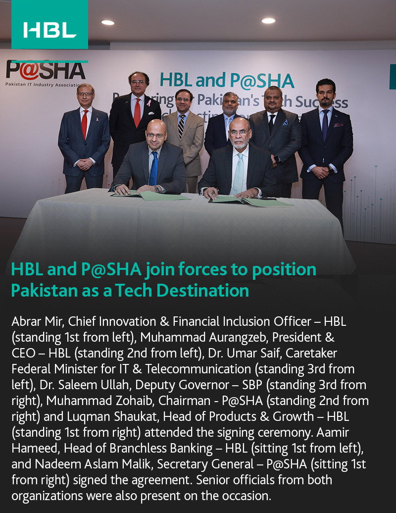 #HBL, Pakistan's Best Bank, has joined forces with P@SHA, the country's only IT industry association, for a multi-year partnership to position #Pakistan as a growing tech destination in the global market.  #TechDestinationPakistan #GlobalTechDestination

@PASHAORG @StateBank_Pak…