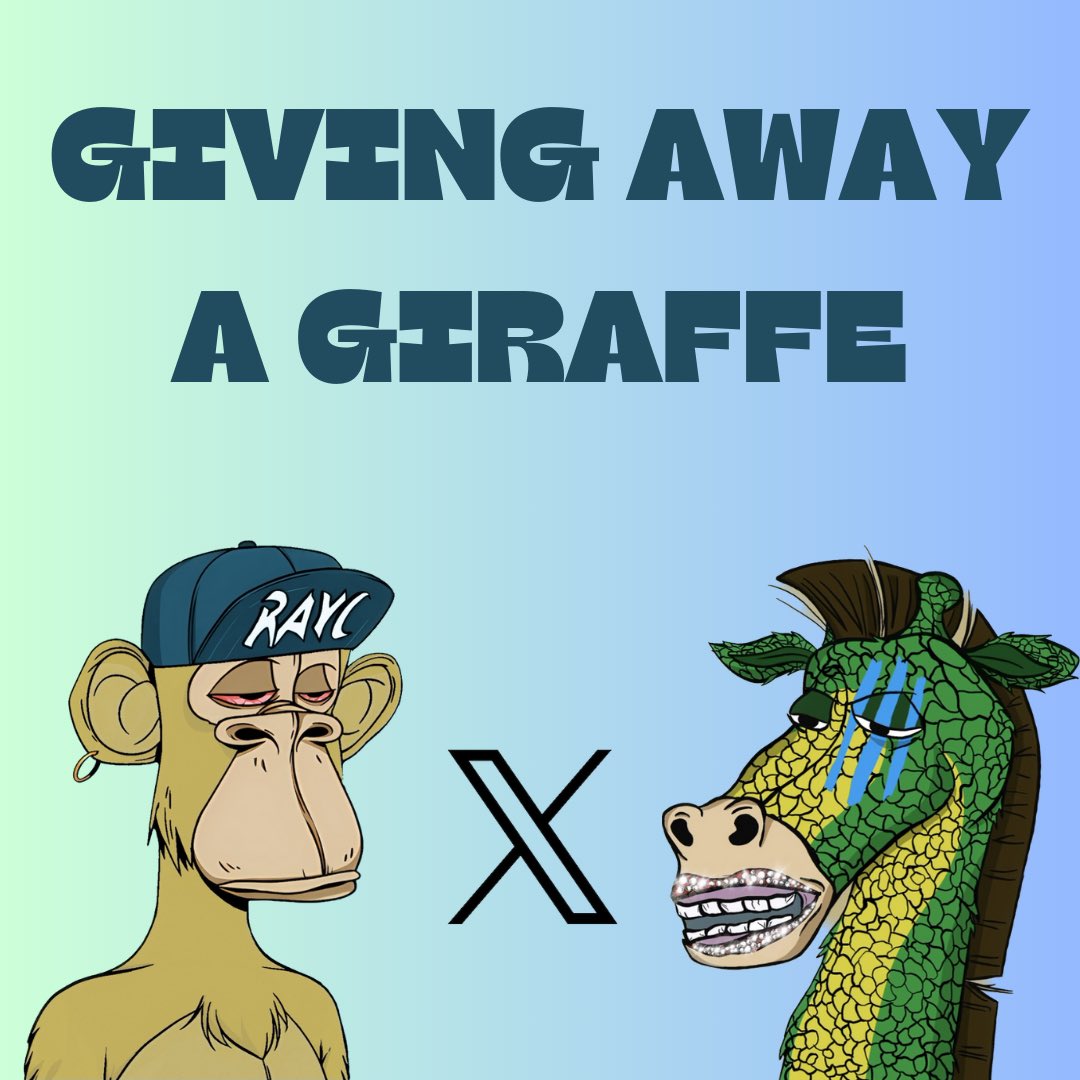 Hey Hey fam👋
Super excited🙌to announce my partnership with @RebelApeYC to Giving Away a Giraffe🦒,a really SuperClean One Legends🔥…will be tomorrow Friday,stay tuned and Turn On Notifications🔔
Much Love❤️‍🔥