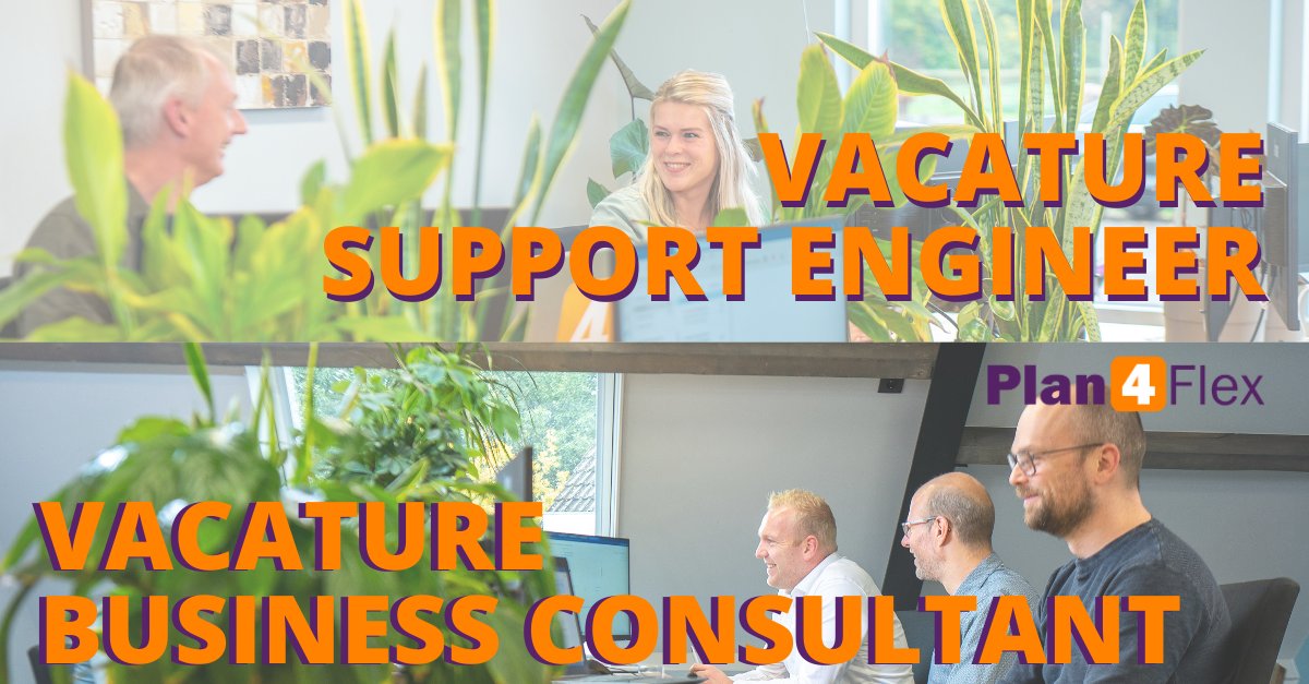Niet 1 maar 2 kansen om te starten bij een jong, groeiend en gezellig bedrijf met regie over jouw toekomst. 

Word jij onze nieuwe consultant of support engineer? Kijk op plan4flex.nl/over-ons/werke…
#vacature #nieuwebaan  #collegagezocht