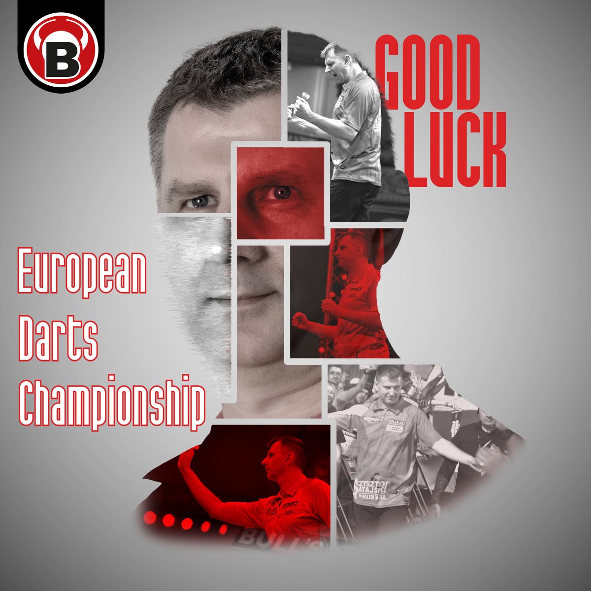 Good luck to Krzysztof Ratajski at the European Darts Championship. 🍀 💪 

#BullsTeam #Darten #DartsNews #WeLoveDarts #ThePolishEagle #dartspoland #Ratajski