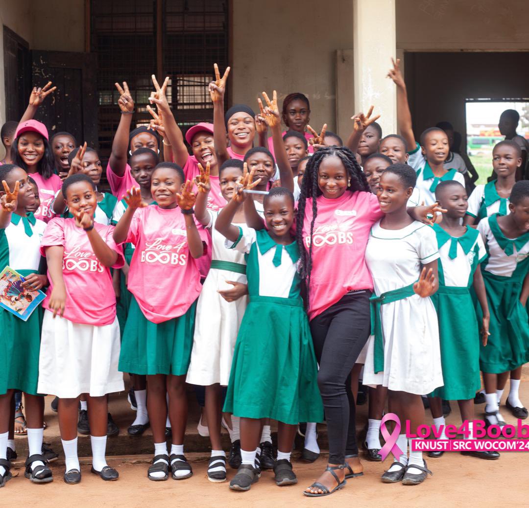 WabeKnust's tweet photo. As part of creating awareness about Breast Cancer, we are thrilled to have joined @wocom_knust1 for a breast screening at @KNUSTSHS_
This was very successful as 1000+ female students were screened and educated on Breast Cancer
#wabecares
#getyourselfchecked
#love4boobs https://t.co/oCSph9G49g