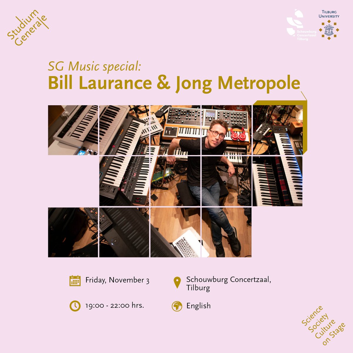 sgtilburg's tweet photo. 𝗦𝗚 𝗠𝘂𝘀𝗶𝗰 𝗦𝗽𝗲𝗰𝗶𝗮𝗹! 🎵

Keyboardist, composer and arranger @billlaurance is one of the driving forces behind Grammy winner @RealSnarkyPuppy.

Together with the Jong Metropole orchestra, he will tackle compositions by Snarky Puppy and himself.

https://t.co/D68xgD2l2v https://t.co/jys3QcO1xx