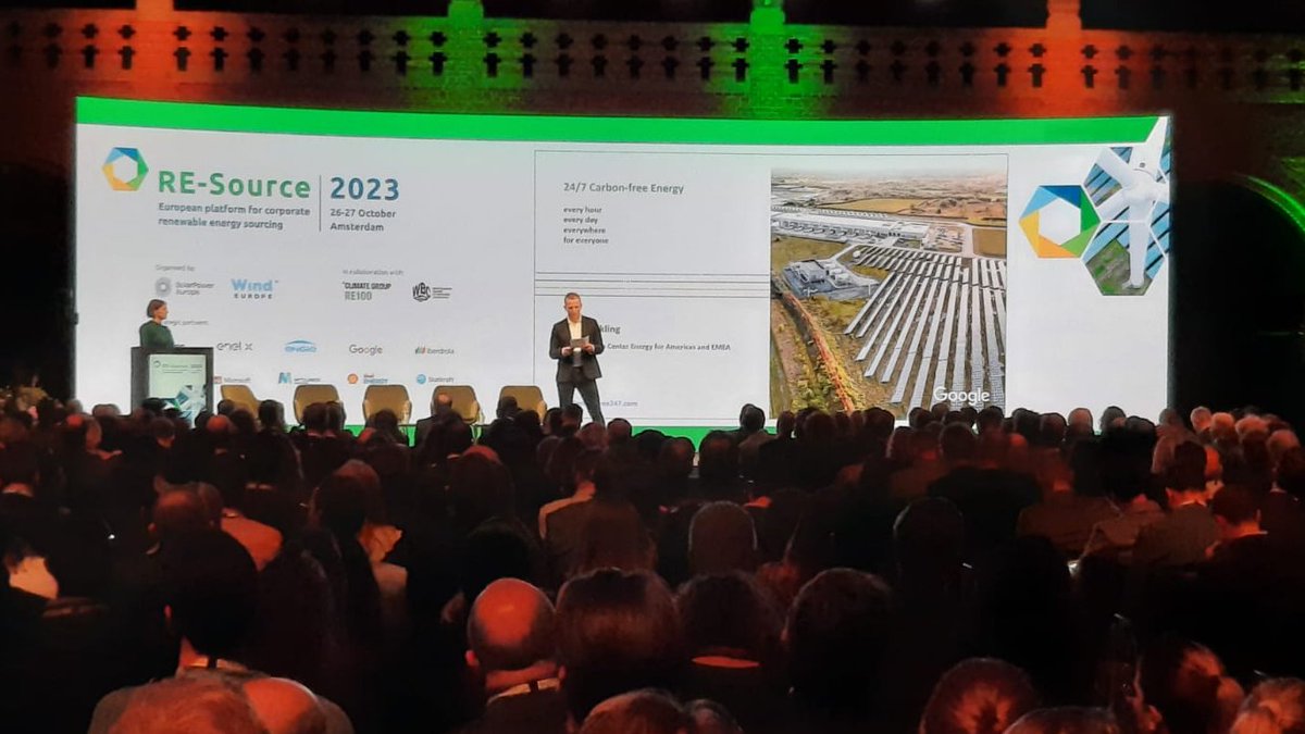 Eurelectric's tweet photo. "There are a lot of inefficiencies in the way we traditionally contract energy" - says Will Conkling of @Google at #RESource2023.
⏰We need new ways to contract clean power: operating on clean and renewable energy round the clock.
More on our #247CFE hub at @RE_Source_EU👉https://t.co/gzKigaDIXi